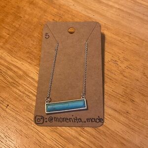 Chic Turquoise Bar Necklace
